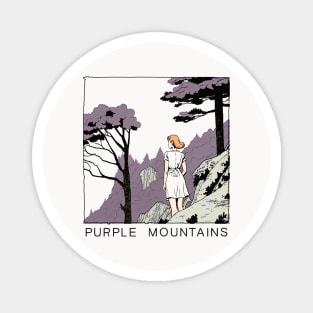 Purple Mountains  -- Original Fan Artwork Design Magnet